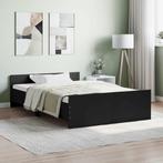 vidaXL Cadre de lit avec tête de lit/pied de lit noir, Maison & Meubles, Chambre à coucher | Lits, Neuf, Verzenden