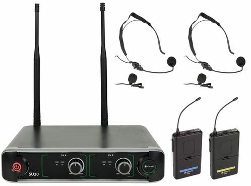 Adastra SU20-B-BY Dual UHF Microfoon Systeem Met 2x, Muziek en Instrumenten, Microfoons