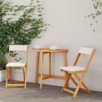 vidaXL Bistroset 3 pcs Bruin Massief acaciahout, Tuin en Terras, Verzenden, Nieuw