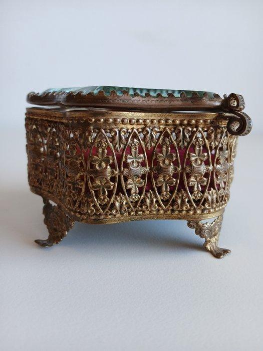 Sieradendoos - Glas, Messing - Napoleon III, Antiek en Kunst, Antiek | Overige Antiek