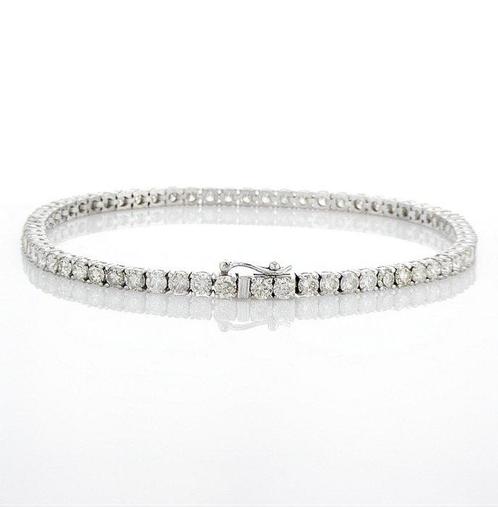 Zonder Minimumprijs - Armband - 14 karaat Witgoud - 5.71ct., Handtassen en Accessoires, Armbanden