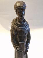 Beeld, Heilige Fiacre in hout Belgïe - 35 cm - Hout, Antiquités & Art