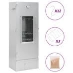 vidaXL BBQ-rookoven met houtsnippers 44,5x29x110 cm staal, Verzenden, Nieuw