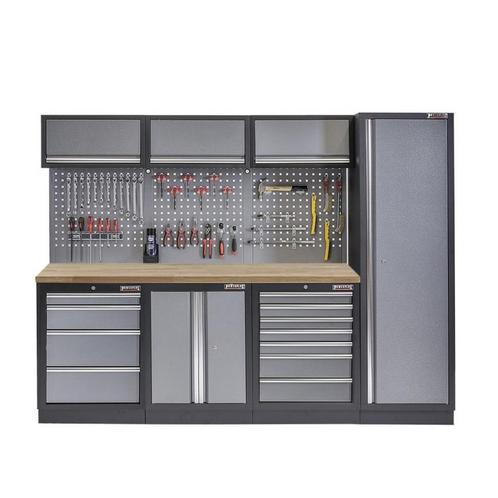 Werkbank set met hoge kast, gereedschapswand, 3 x hangkast, Bricolage & Construction, Établis, Enlèvement ou Envoi