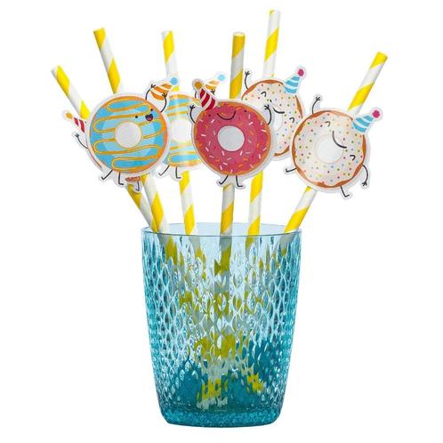 Rietjes Donut Papier 20cm, Hobby en Vrije tijd, Feestartikelen, Nieuw, Verzenden