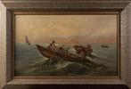 Italian school (XIX-XX), signed F. Boscari - Fishermen in, Antiek en Kunst