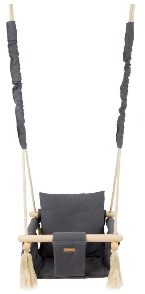 Grijze baby schommelstoel - max. 20 kg - stijlvol en veilig, Kinderen en Baby's, Speelgoed | Buiten | Speeltoestellen, Nieuw, Ophalen of Verzenden