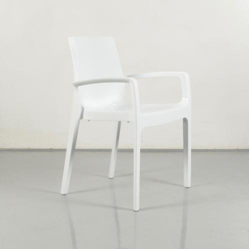 Kantinestoel UPON Dream - Wit - 4-poot onderstel, Huis en Inrichting, Stoelen, Gebruikt, Ophalen of Verzenden