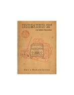 1958 ALFA ROMEO ROMEO BENZINE INSTRUCTIEBOEKJE ITALIAANS, Ophalen of Verzenden