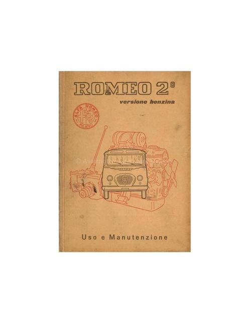 1958 ALFA ROMEO ROMEO BENZINE INSTRUCTIEBOEKJE ITALIAANS, Auto diversen, Handleidingen en Instructieboekjes, Ophalen of Verzenden