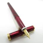 Platinum - BelAge (red and black marble) - 14K gold nib (F), Nieuw