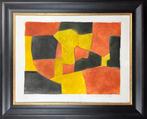 Serge Poliakoff (1900-1969) - Composition noire , jaune et, Antiquités & Art