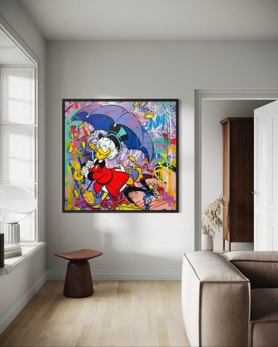 CASPA - Scrooge McDuck Money Rain, Antiek en Kunst, Kunst | Schilderijen | Modern