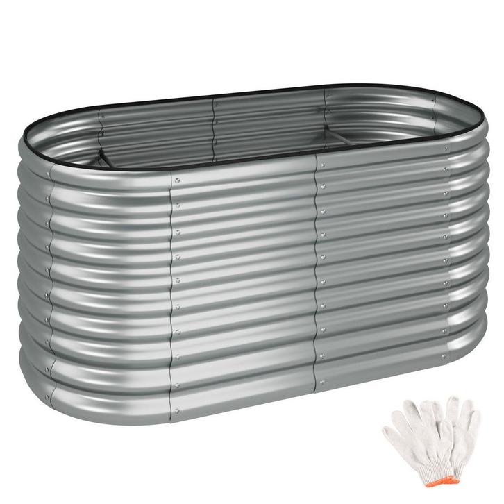 tectake Hoge plantenbak Flormma, 804l, verzinkt, 160x80x80cm, Jardin & Terrasse, Bacs à fleurs & Jardinières, Envoi