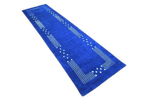Zachtblauwe Gabbeh  ongebruikt - Loper - 310 cm - 80 cm, Huis en Inrichting, Stoffering | Tapijten en Vloerkleden