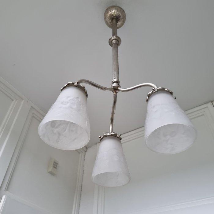 Muller Frères - Kroonluchter - vernikkeld brons/koper., Antiek en Kunst, Kunst | Designobjecten