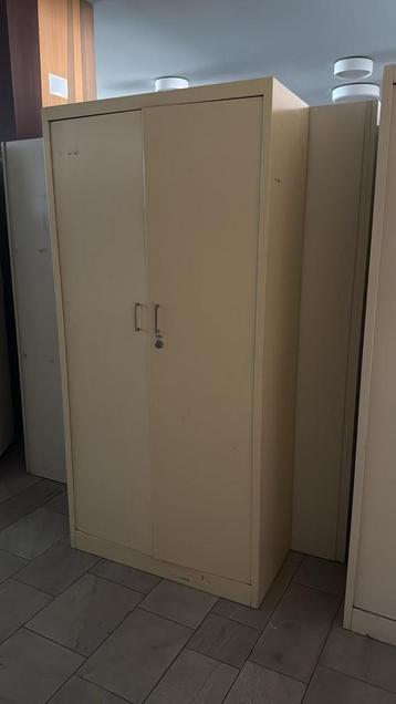 Gebruikte Stalen Klapdeurkast 195 x 95 x 45 cm, Huis en Inrichting, Kasten | Roldeurkasten en Archiefkasten, Verzenden, 50 tot 100 cm