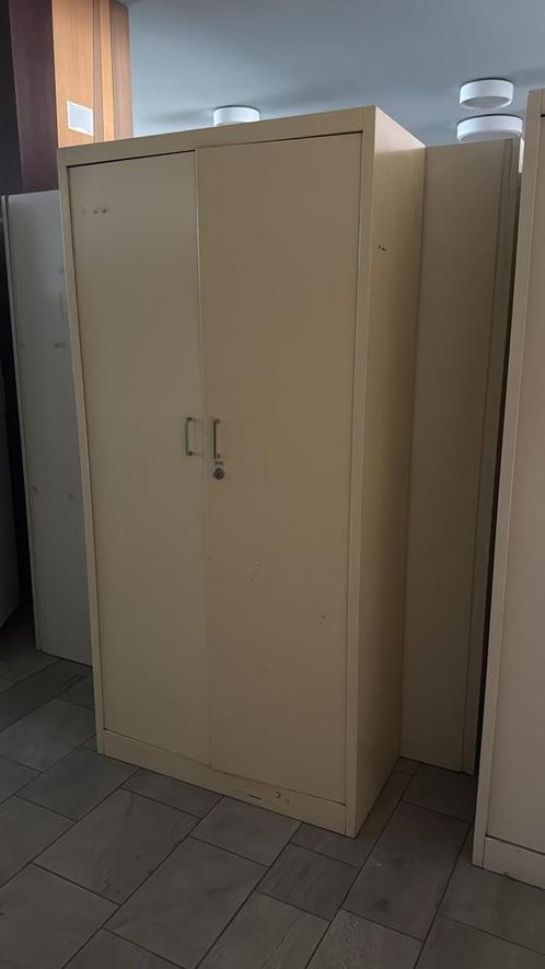 Gebruikte Stalen Klapdeurkast 195 x 95 x 45 cm, Huis en Inrichting, Kasten | Roldeurkasten en Archiefkasten, 25 tot 50 cm, Zo goed als nieuw