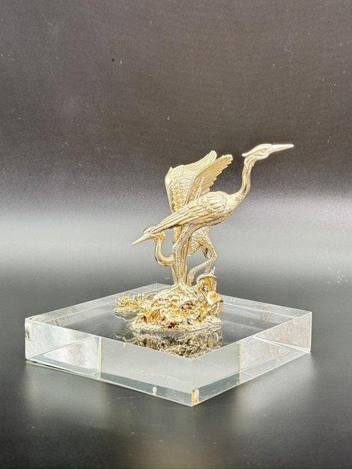Miniatuur figuur - Garzas en plata - .925 zilver, Antiek en Kunst, Antiek | Zilver en Goud