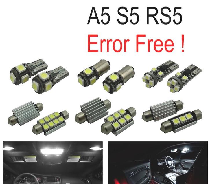 KIT 14 AMPOULES LED INTÉRIEUR POUR AUDI A5 S5 RS5 B8 08-15, Auto-onderdelen, Verlichting, Verzenden