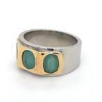 Zonder Minimumprijs - Ring Zilver - Smaragd, Nieuw