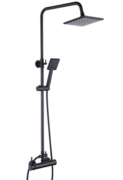 Doucheset - Regendouche 20cm - met Douchemengkraan - Zwart, Doe-het-zelf en Bouw, Sanitair, Nieuw, Ophalen of Verzenden
