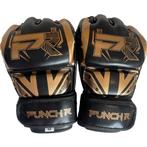 PunchR™ Electric MMA Handschoenen 4 OZ PU Zwart Goud, Verzenden