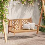 vidaXL Schommelbank Other Bruin 114 x 60 x 64 cm Massief, Tuin en Terras, Tuinsets en Loungesets, Verzenden, Nieuw