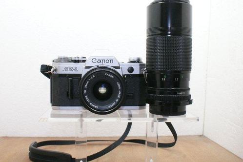 Canon AE-1  + FD 28/1:2.8 // FD 70-150-1:4.5 Single lens, Audio, Tv en Foto, Fotocamera's Analoog