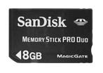 Sandisk Memory Stick Pro Duo 8GB MagicGate Zwart/Blauw, Ophalen of Verzenden, Zo goed als nieuw