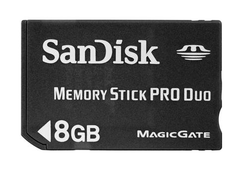 Sandisk Memory Stick Pro Duo 8GB MagicGate Zwart/Blauw, Games en Spelcomputers, Spelcomputers | Sony PSP, Zo goed als nieuw, Ophalen of Verzenden