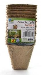 Paperpots Jiffypot Turfpotten 8x8 cm vierKant Pak