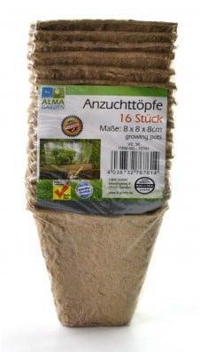 Paperpots Jiffypot Turfpotten 8x8 cm vierKant Pak, Hobby & Loisirs créatifs, Bricolage