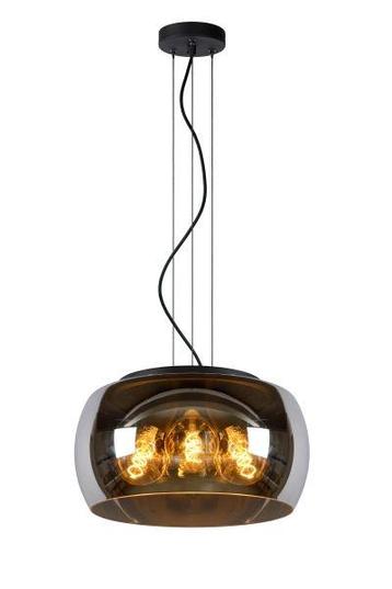 Hanglamp Lucide OLIVIA -  - Ø 40 cm - 3xE27 - Fumé, Verzenden