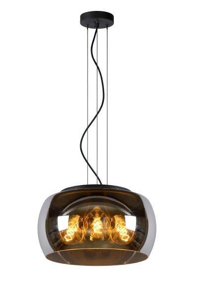 Hanglamp Lucide OLIVIA -  - Ø 40 cm - 3xE27 - Fumé, Maison & Meubles, Lampes | Suspensions, Envoi