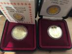 België, Frankrijk. 2 Euro 2011/2024 (5 monnaies) Proof, Postzegels en Munten