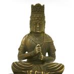 Een koperen figuur van Mahavairocana Buddha, uit een, Antiek en Kunst