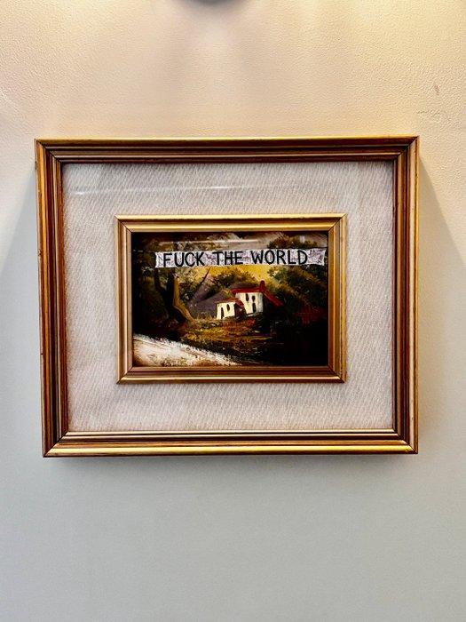 Slasky - Fuck The World ( Original ), Antiek en Kunst, Kunst | Schilderijen | Modern