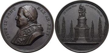 Bronze-medaille (an Xxiv) 1867 Italien-vatikan Papst Pius..., Verzenden