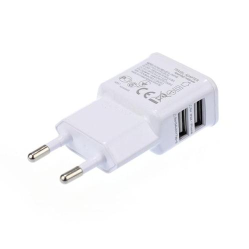 5V 2A - 2 Poort Stekker Oplader Plug Adapter Premium, Informatique & Logiciels, Pc & Câble réseau, Envoi