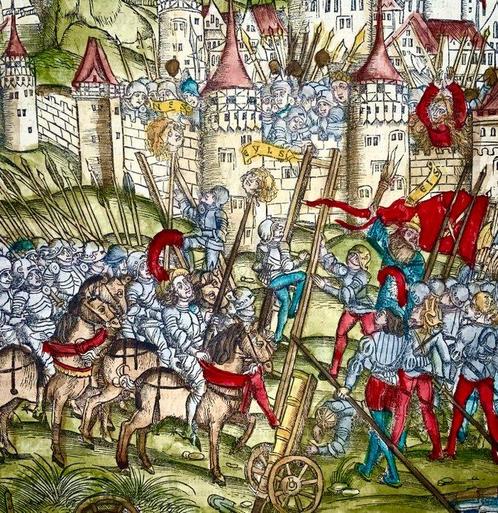 Master of Gruninger Workshop, Virgil - Trojan Siege, Battle,, Antiek en Kunst, Antiek | Boeken en Manuscripten