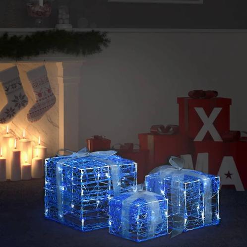 vidaXL Kerstverlichting geschenkdozen 3 st decoratief acryl, Diversen, Kerst, Nieuw, Verzenden