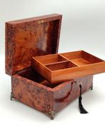 Boîte à bijoux - Boîte à bijoux, Loupe de Thuya, Nacre,, Antiquités & Art