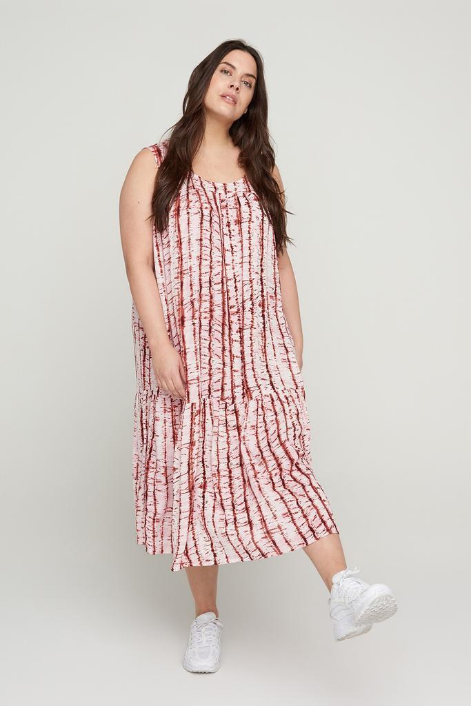 Zizzi maxi jurk MAMALIE roodXLXL, Kleding | Dames, Jurken, Overige kleuren, Nieuw, Verzenden