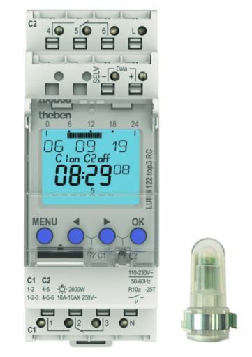 Theben Luna Schemerschakelaar voor DIN-rail - 1220130, Doe-het-zelf en Bouw, Elektriciteit en Kabels, Verzenden