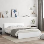 vidaXL Cadre de lit avec tête de lit blanc 140x200 cm, Maison & Meubles, Chambre à coucher | Lits, Neuf, Verzenden