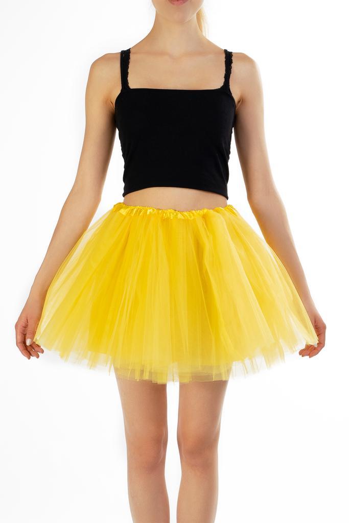 KIMU® Tutu Geel Tule Rokje 98 104 110 116 Gele Petticoat Rok, Kinderen en Baby's, Carnavalskleding en Verkleedspullen, Meisje