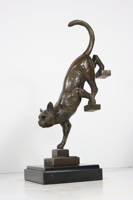 Michel Decoux (1837-1924) - after - sculptuur, Cat, Antiek en Kunst, Curiosa en Brocante