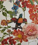 Exclusief stof Parrots Paradise met papegaaien - artistiek, Antiek en Kunst