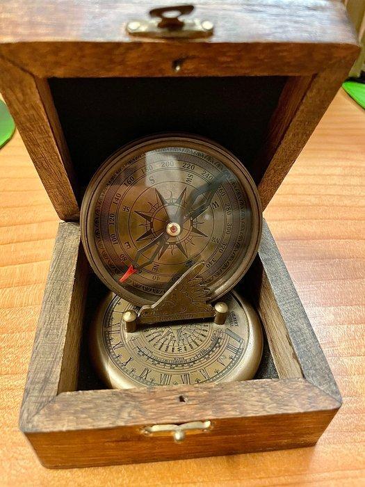 Schipperskompas - gebronsd - gilbert sundial - W. Ottway, Antiek en Kunst, Curiosa en Brocante